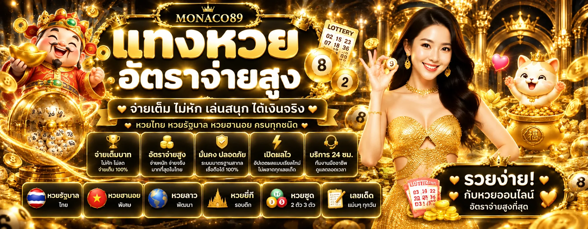 แบนเนอร์ MONACO89 หวยและหน้าตรวจผล